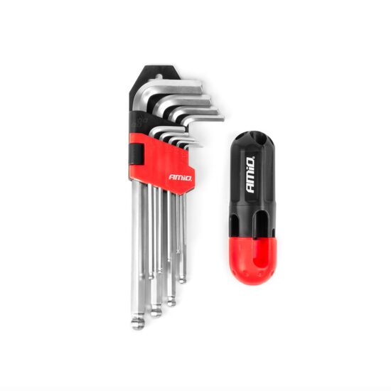 Set 9 chei imbus Hexagonale, 1.5-10mm, cu maner, 04302 Amio