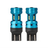 Set 2 becuri pozitie frana T20, LED CSP, 12-24V, 7443 W21/5W, cu lupa, Canbus, alb, 04255 Amio