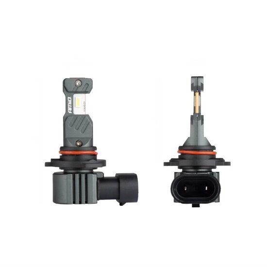 Set 2 becuri HB3, HIR1, H10, Led CSP, 12V, 60W, 5600lm, 6000K, Canbus, aluminiu, Hybrid 04117 Amio