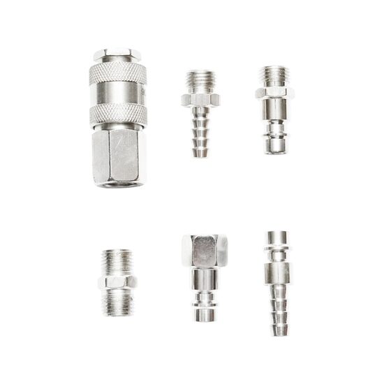 Set cuple rapide pt furtun aer si scule pneumatice, cuplaj 1/4', adaptor furtun 8mm BK92715 / FG88