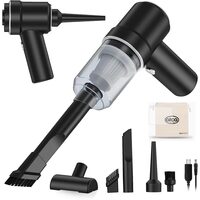 Aspirator portabil, 2 in 1, aspira si sufla, 7.4 V, 50 W, 20min,  cu filtru Hepa 4.5kPa, incarcare USB-C, 5 adaptori, ALCA Germania 221.30