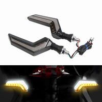 Set 2 lampi semnalizare moto, atv, scuter, 12V, LED, 2 functii, pozitie alba si semnalizare dinamica, FS-1214