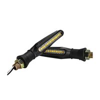 Set 2 lampi semnalizare moto, atv, scuter, 12V, LED, 2 functii, pozitie alba si semnalizare dinamica, FS-1211