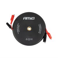 Cablu prelungitor curent, cu derulator, 2x9m, fi18mm, clesti crocodil, diverse utilizari electrice, 04275 Amio 
