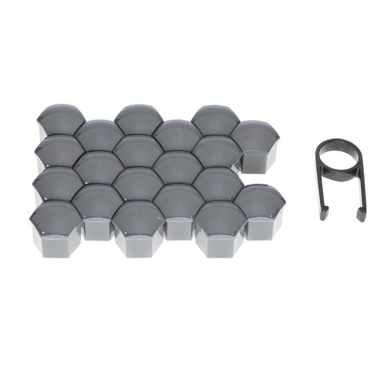 Set 20 capacele plastic, pentru prezoane 17inch, grafit, 63784 Carmotion