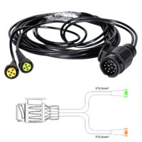 Instalatie electrica remorca, cu stecher 13pini, L 4.5m, 2x mufa 5 pini baioneta, Ka E1510