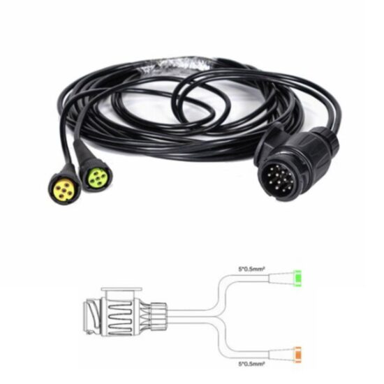 Instalatie electrica cablaj remorca 12V, fisa 7 pini si 2 mufe 5 pini, L=2x3.5m, Truck Led E1505
