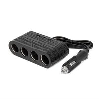 Stecher cu 4 prize, 2xUSB-A, 1xUSB-C, 12-24V, 120W, cablu 80cm, Tire Track, 04367 Amio