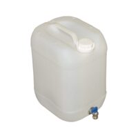 Canistra apa 20L, culcata, cu robinet metalic, alba, AGS053