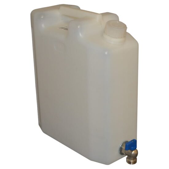 Canistra apa potabila 10L, cu robinet metal, filet fi26mm, alba, AGS049