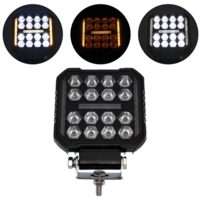 Proiector lucru 110x110, 19 LED-uri, 12-24V, 48W, 4800lm, cu 3 functii, cu functie stroboscopica, Breckner Germany PV94