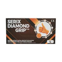 Manusi din nitril, Diamond Grip, portocalii, nepudrate, marimea L, 50 buc, bk TT83 / BK90034
