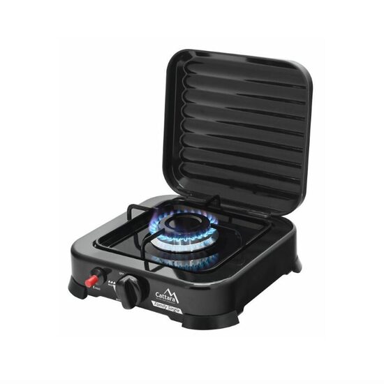Aragaz portabil camping, cu 1 arzator, aprindere piezo, putere 2.2 kW, consum 160 g/h, capac, Traveler Family 13595 Compass