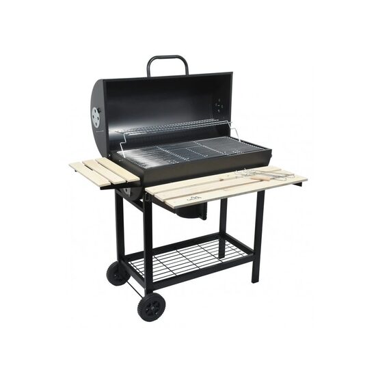 Gratar pe carbune cu roti si termometru, grill 73x37 cm, model BARRAL 99512, Cattara 13044