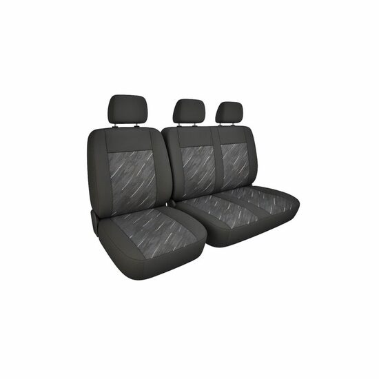 Set husa scaun VAN cu 3 locuri 2+1, burete 10mm+5mm, negru si alb \art 105-2