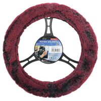 Husa volan 37-39cm, pufoasa Denisa rosu, Compass 31471