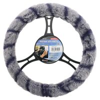 Husa volan 37-39cm, pufoasa lemur albastra, Compass 31480
