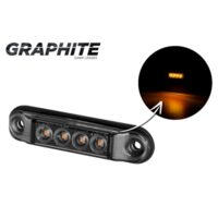 Lampa gabarit 78x22, ovala, 4 LED-uri, Slim galben dark, LD 2328 GRAPHITE Horpol