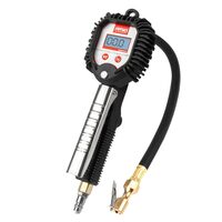 Pistol aer roti cu manometru digital, max. 18bar, furtun 30cm, baterie 2xAA, 04483 Amio