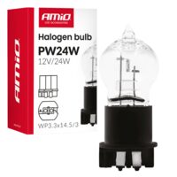 Bec halogen, PW24W, WP3.3x14.5-3, 24W, 12V, AMIO 04409