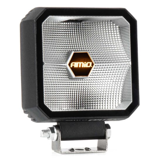 Proiector lucru 110x110x52, LED, 9-50V, 30W, 2100lm, cu pozitie, combo, Amio 04394
