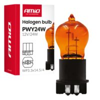 Bec halogen, PWY24W, WP3.3x14.5-4, Galben, 12V, 24W, AMIO 04410