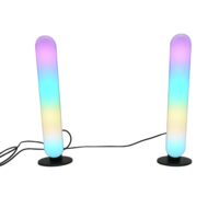Set de lămpi decorative LED RGB, 5W, cu funcție de dimare, control vocal, mod muzical, efecte dinamice și statice, control prin telecomandă, Bluetooth și aplicație – Raingel, BK79817