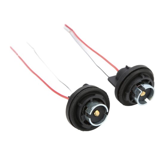 Mufa bec 1 faza, BA15s, plastic cu 2 fire, cireasa, semnalizare M-tech GN018