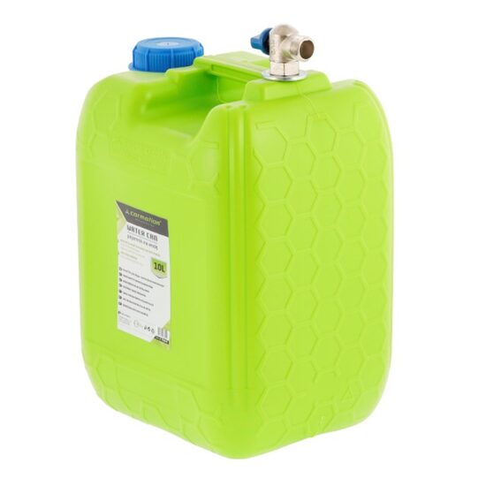 Canistra 10L, cu robinet de metal scurt, verde, Carmotion 63804