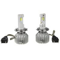 Set 2 becuri H7-H18, 2 x LED CSP, 12V, 60W, 7200 LM, 6000K, 400%, cu radiator ventilat, Seria HL Retrofit, Carmotion Vision 83310