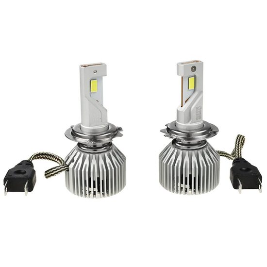 Set 2 becuri H7-H18, 2 x LED CSP, 12V, 60W, 7200 LM, 6000K, 400%, cu radiator ventilat, Seria HL Retrofit, Carmotion Vision 83310