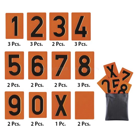 Set numere pentru placa ADR, set 27 bucati, Leonium 501707-27