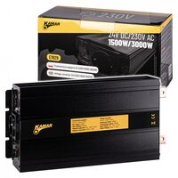 Invertor auto 24V la 230V, 1500W/3000W, priză Schuko cu USB de 2.4 A, Kamar E1929 
