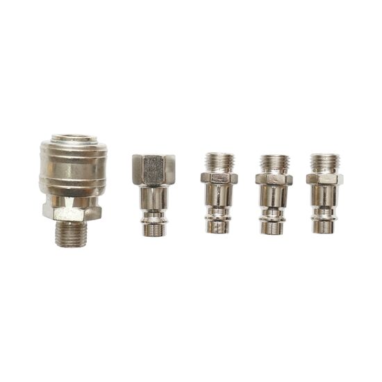 Set5 mufa rapida pentru aer comprimat, cupla rapida cu filet + 4 adaptoare, 1/4",  rk54