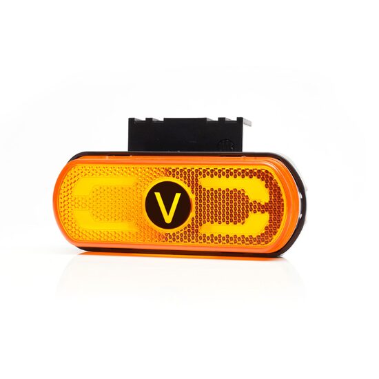 Lampa gabarit 134x53, ovala, cu suport, galben, marcaj V, LED, Formplas BKUJ84