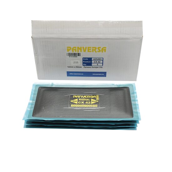 Petice vulcanizare pt anvelope, radiale, 122x252mm, set/5buc, Panversa CX-42 rn89