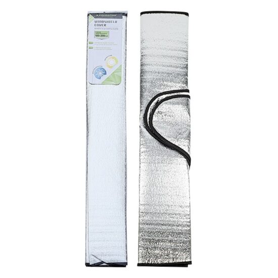 Protectie parbriz exterior, vara-iarna, antinghet, 100x200cm, cu 2 clapete 25 cm, Carmotion 58552