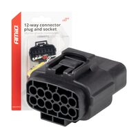 Set mufa conector cu 12pini, set mama-tata, Econoseal Japan, impermeabila, AMIO 04352