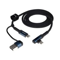 Cablu incarcator 2 in 1 USB/C, iesire TipC, Tip L, 1m, 3A, 60W, Carmotion WAYME 63097