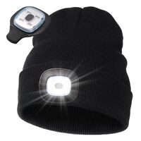 Caciula tricotata de iarna, cu Led, 3 moduri de iluminare, 150lm, neagra, B.A.M KMZ150