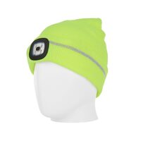 Caciula tricotata de iarna, cu Led, 3 moduri de iluminare, galbena, 150lm, B.A.M KMZ149