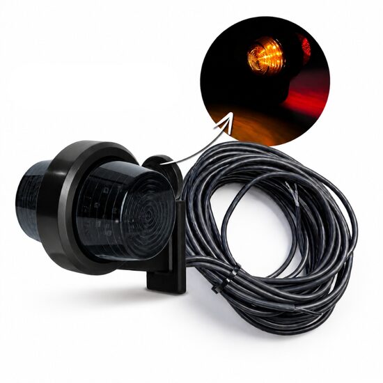 Lampa gabarit brat, 107(fi79), 18 LED, 12-24V, Galben-Rosu, Hor102A, LD2622 Graphite 5M Horpol