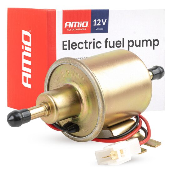 Pompa alimentare combustibil benzina / motorina, electrica, 12V, 1.5A, 0.03 MPa, 90 l/h, 8mm ,AMIO-04924