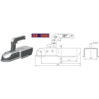 Cuplaj remorca 1300kg patrat 70.5mm ZSK1300J Steelpress  SPP