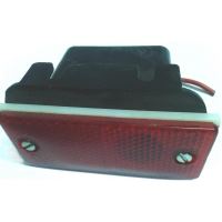 Lampa gabarit 90x40, incastrabila, bec 24V, alba/rosie