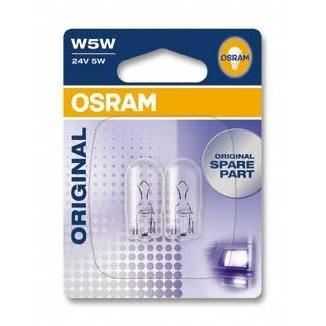 Bec soclu sticla fara dulie 24V/5W W5W T10 2845 Osram