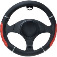 Husa volan 37 - 39cm negru cu rosu si argintiu 6545 Automax   