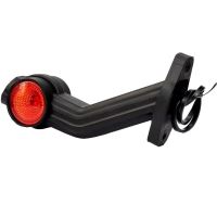 Lampa gabarit cu brat 190 lung, cotit la 45°, LED, 3 functii alba, rosie si galbena, stanga 12-36V, FT-140F-L Fristom
