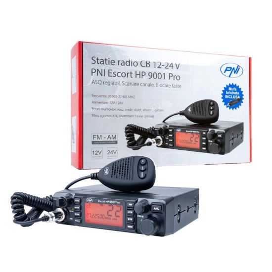 Statie radio PNI Escort HP 9001, Pro 12/24 ASQ, 4W, color, dual