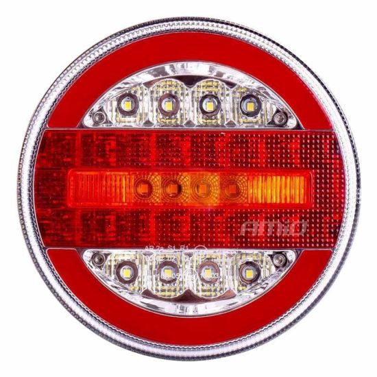 Lampa stop fi140, 4 functii, stanga-dreapta, LED, 12-24V, semnalizare dinamica, 02372 Amio